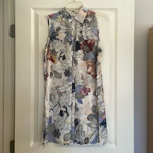 Floral Top with Side Slits